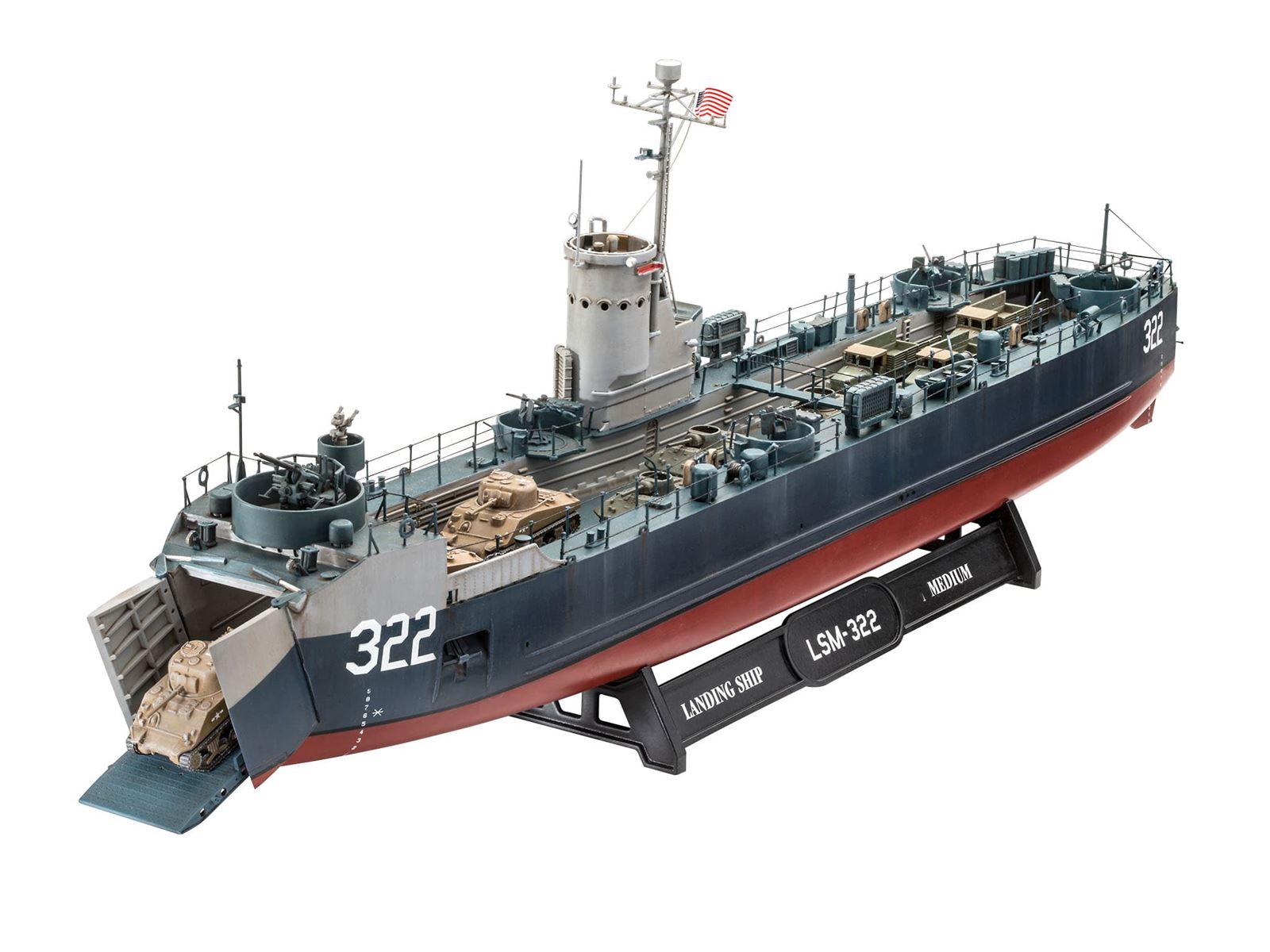 1/144 US Navy Landing Ship Medium (Bofors 40 mm gun) REVELL 05169 - Imagen 1