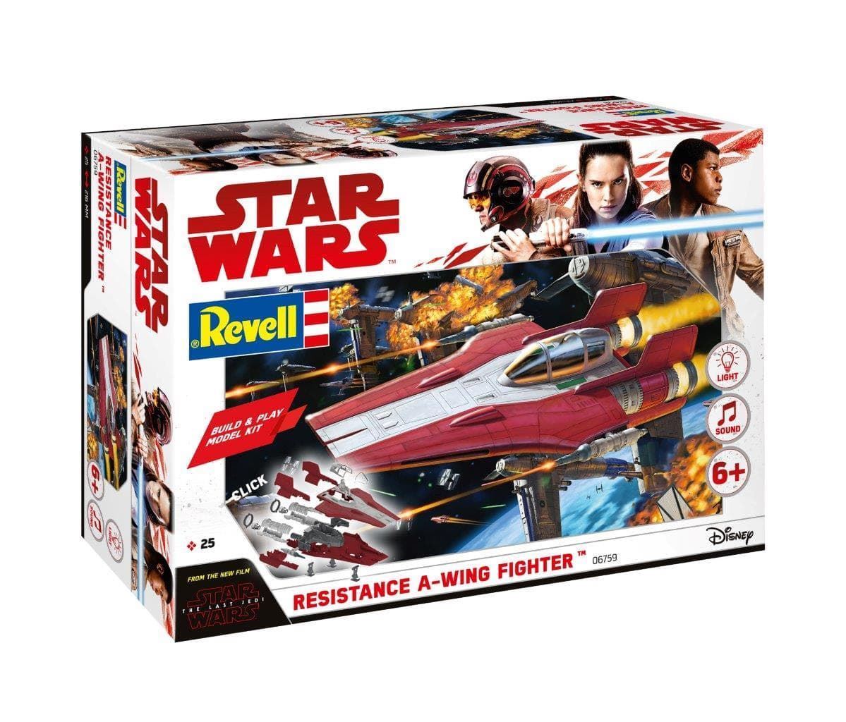 1/44 star wars build & play resistencia a-wing fighter, rojo (episodio viii) - Imagen 1