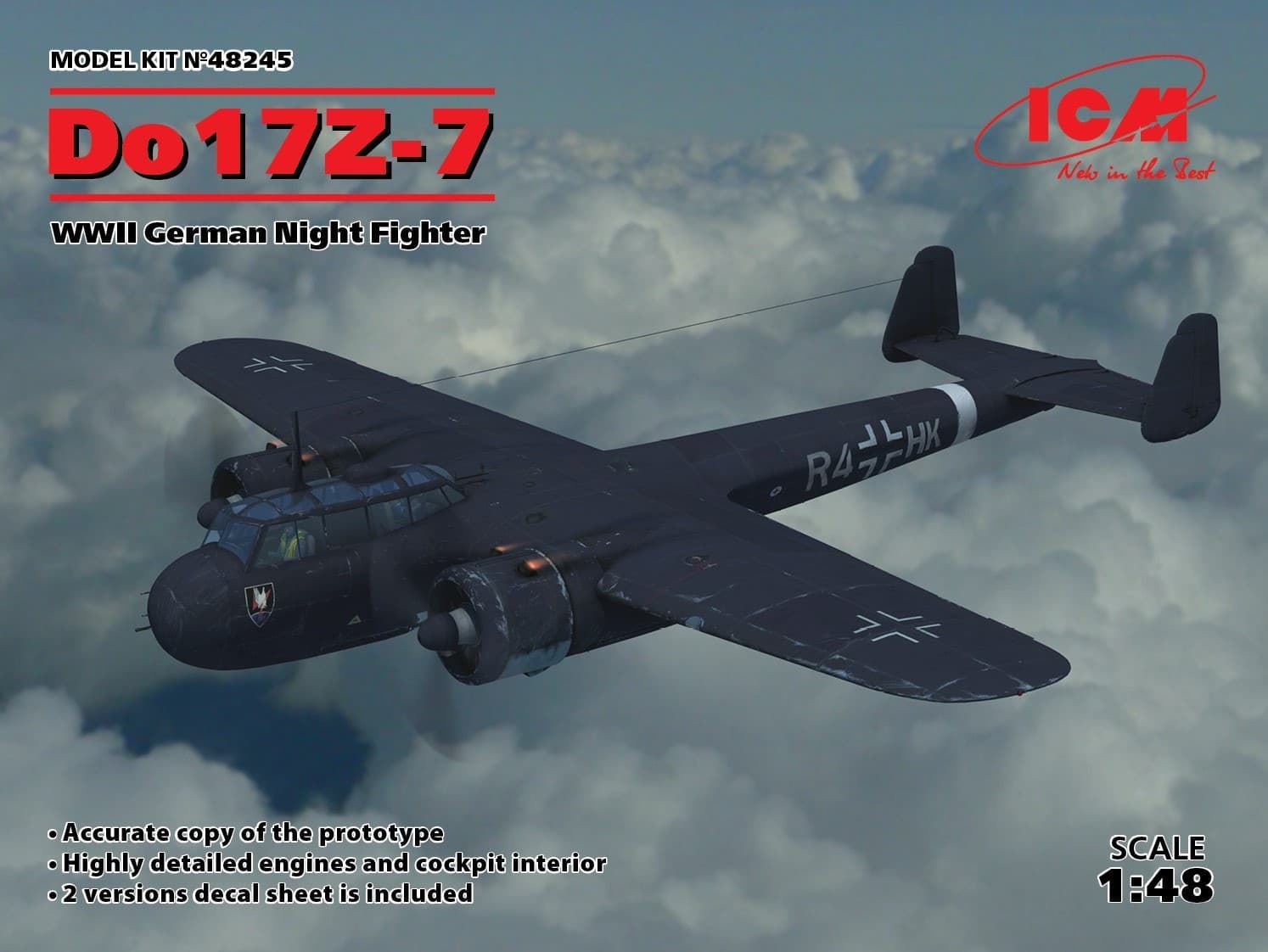1/48 Do 17Z-7, WWII German Night Fighter (ICM 48245) - Imagen 1