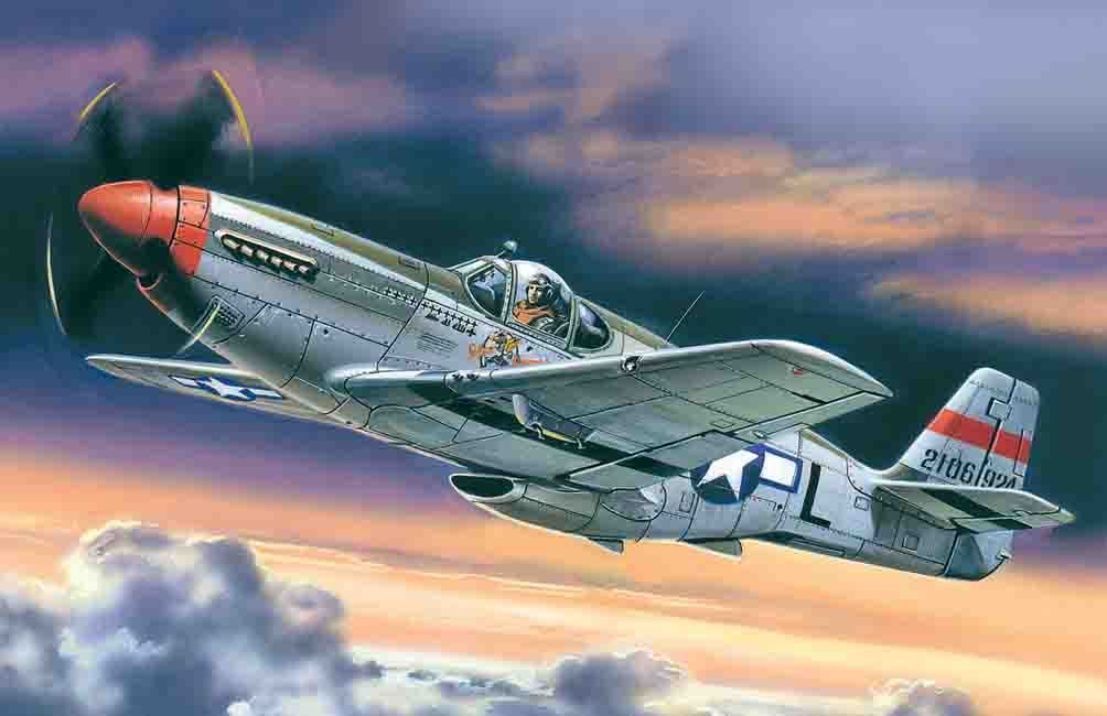 1/48 Mustang P-51C, WWII American Fighter ICM (48121) - Imagen 1