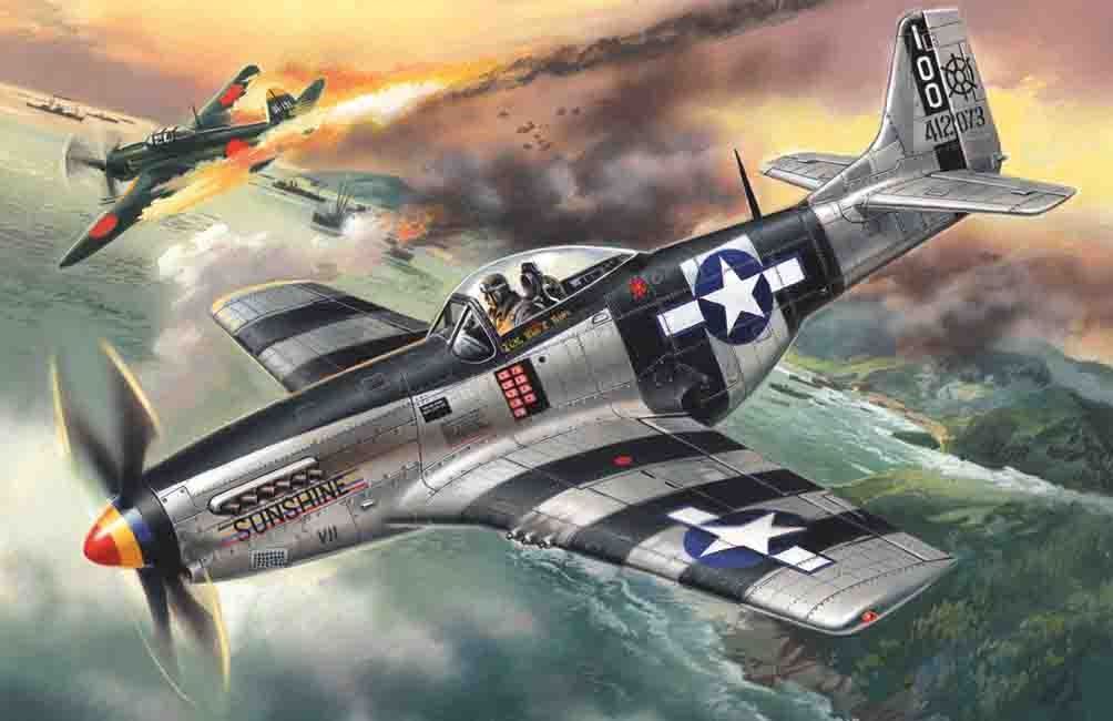 148 Mustang P-51K, WWII American Fighter (ICM)(48154) - Imagen 1
