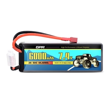 BATERIA LIPO 7,4V 6000MAH 50C HARDCASE (DEAN) - Imagen 1