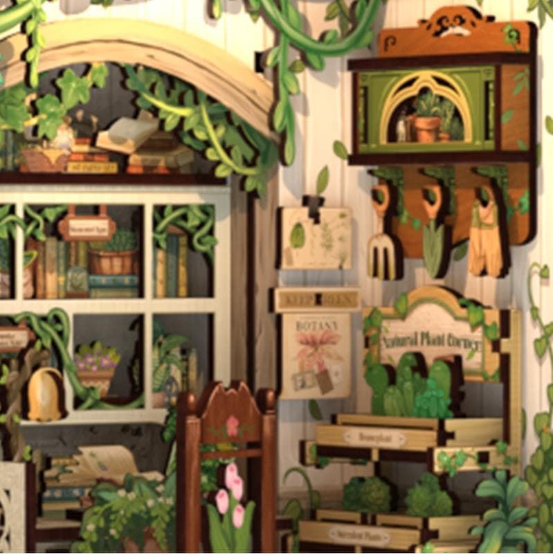 Book Nook Librería "Green Life Bookshop" con 196 piezas. - Imagen 7