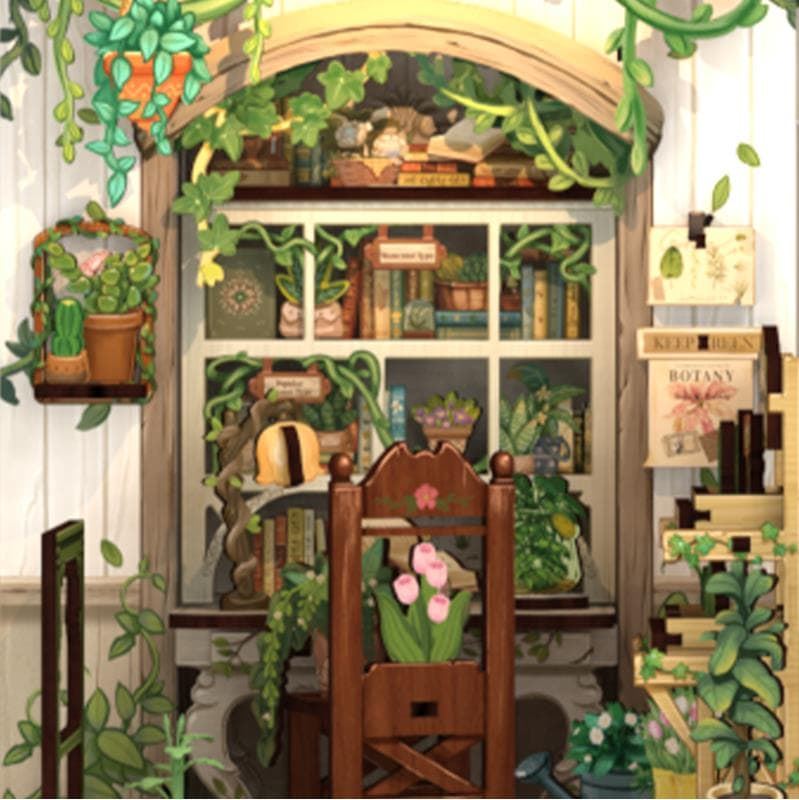 Book Nook Librería "Green Life Bookshop" con 196 piezas. - Imagen 8