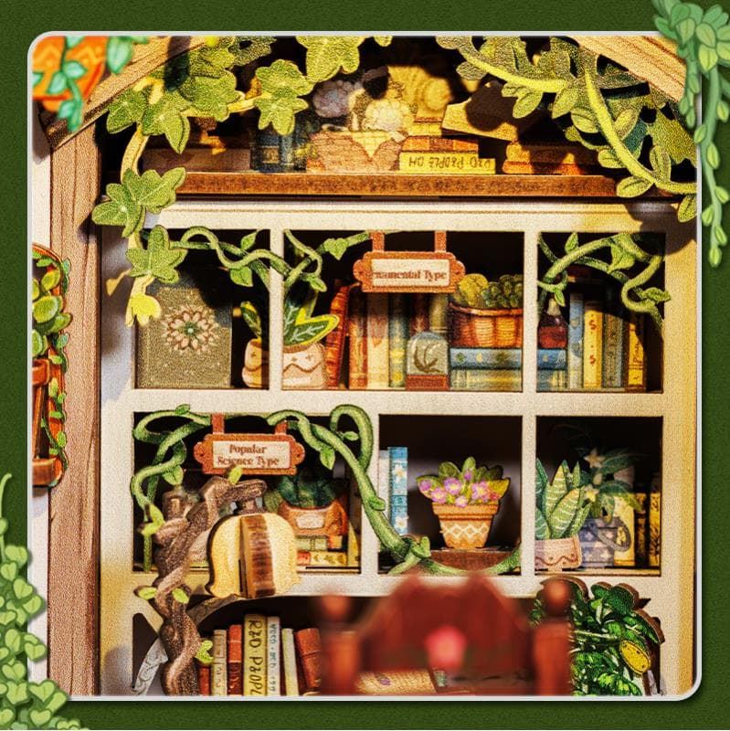 Book Nook Librería "Green Life Bookshop" con 196 piezas. - Imagen 9