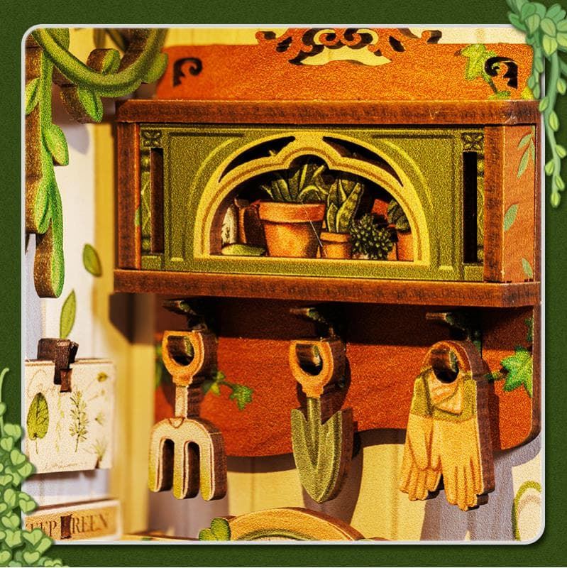 Book Nook Librería "Green Life Bookshop" con 196 piezas. - Imagen 10
