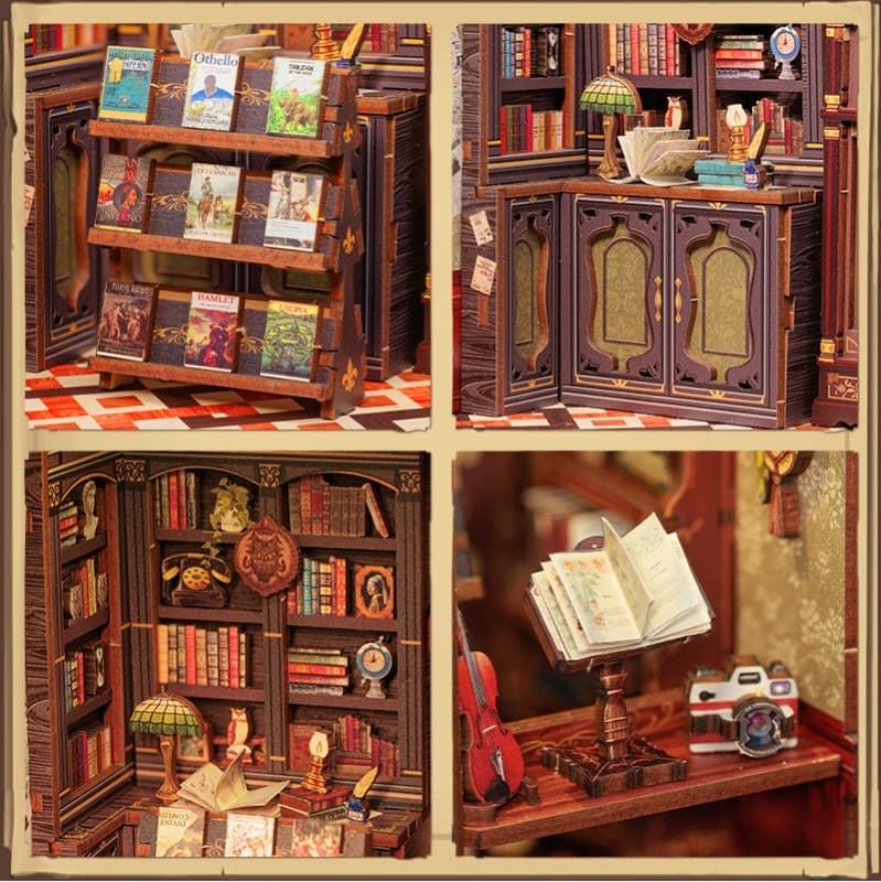 Book Nook Librería "Owl Bookstore" con 88 piezas. - Imagen 6