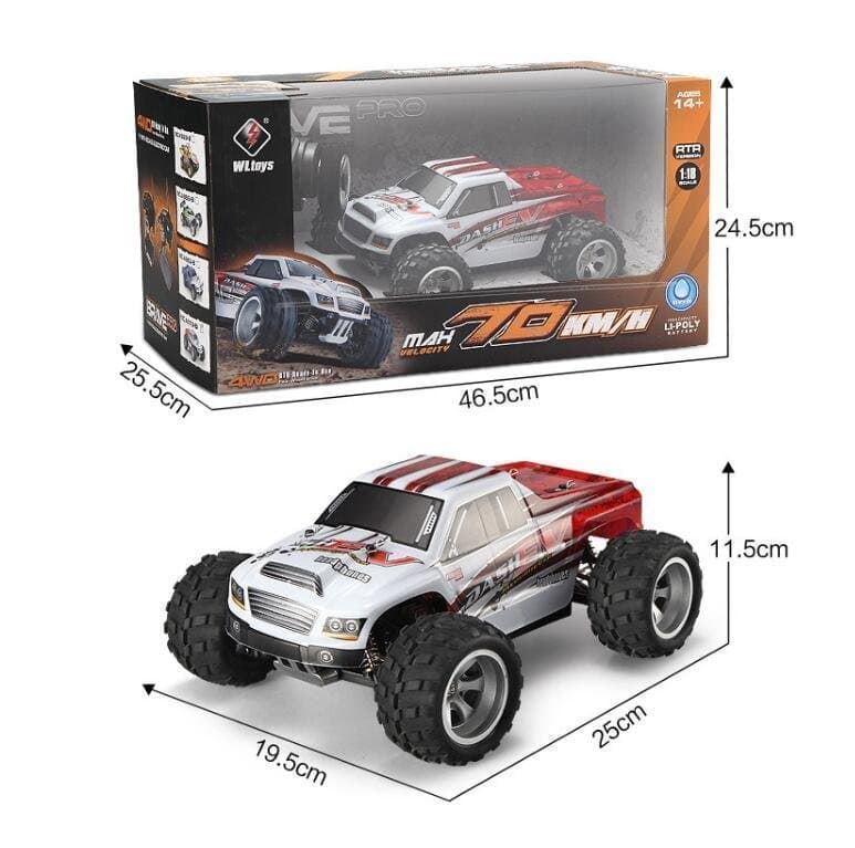 COCHE MONSTER TRUCK 1/18 brave pro 70Km/h Coche radio control - Coche rc - Coche r/c - coc - Imagen 5