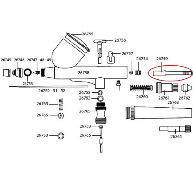 Cuerpo Guía para aerógrafo - Imagen 1