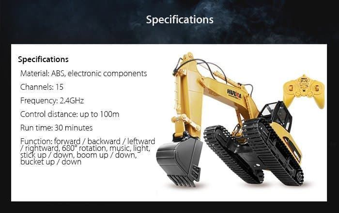 EXCAVADORA 15CH 2.4GHZ 1/14 HUINARef.: 1550 - Imagen 6