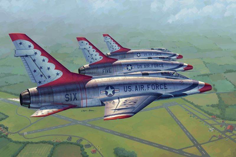 F-100D en librea de Thunderbirds 02822 - Imagen 1