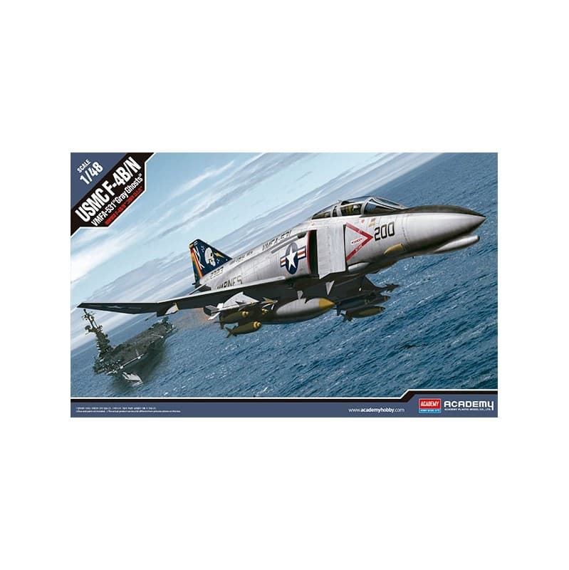 Maqueta Academy Avión USN F-4N VMFA-531 Gray Ghost. Escala 1/48 - Imagen 1