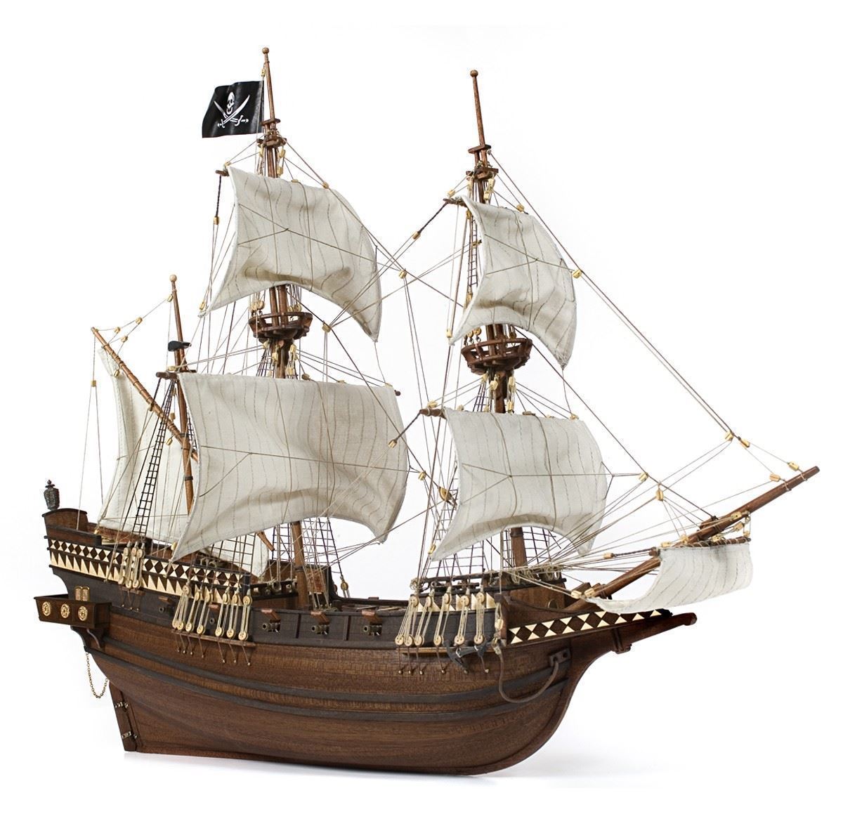 Maqueta de barco de madera: Galeón Santiago de Compostela