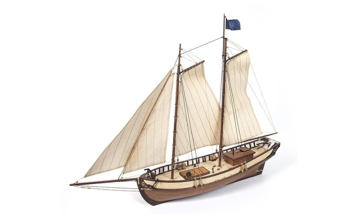 maqueta barco de madera: Polaris con velas - Imagen 1
