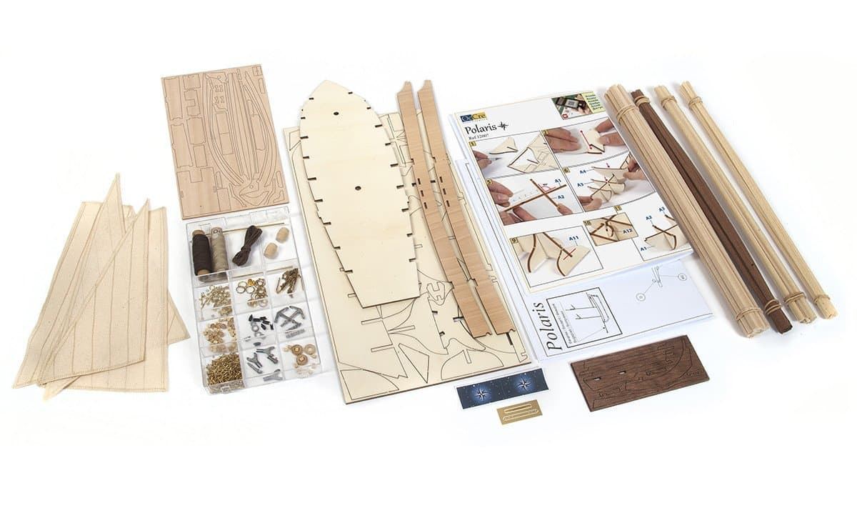 maqueta barco de madera: Polaris con velas - Imagen 12