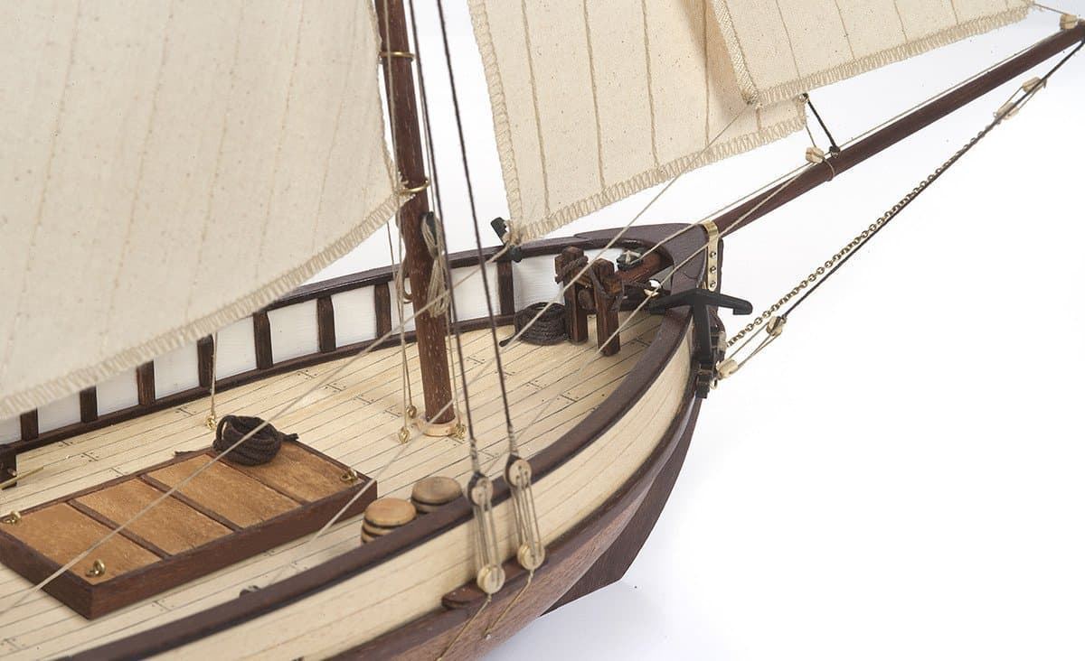 maqueta barco de madera: Polaris con velas - Imagen 4