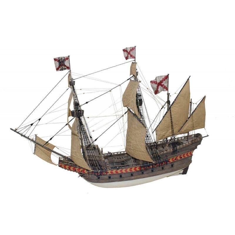 Maqueta de barco de madera: Galeón Santiago de Compostela