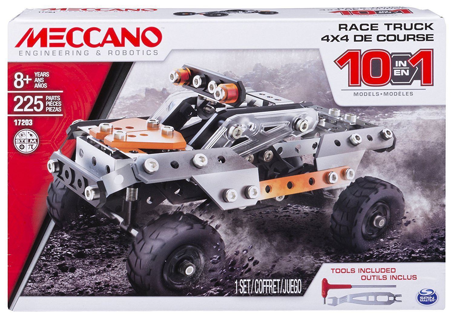 MECCANO Set 10 en 1 - Camión de carreras de vehículos - Imagen 1