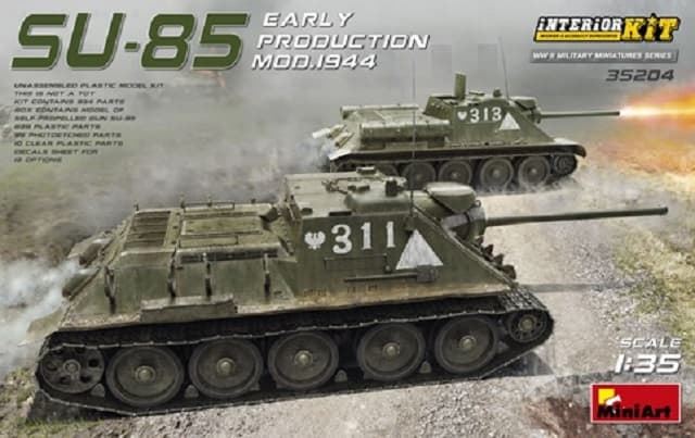 Miniart 1/35 87 SU-85 SOVIET SELF-PROPELLED GUN. INTERIOR KIT  (35187) - Imagen 1