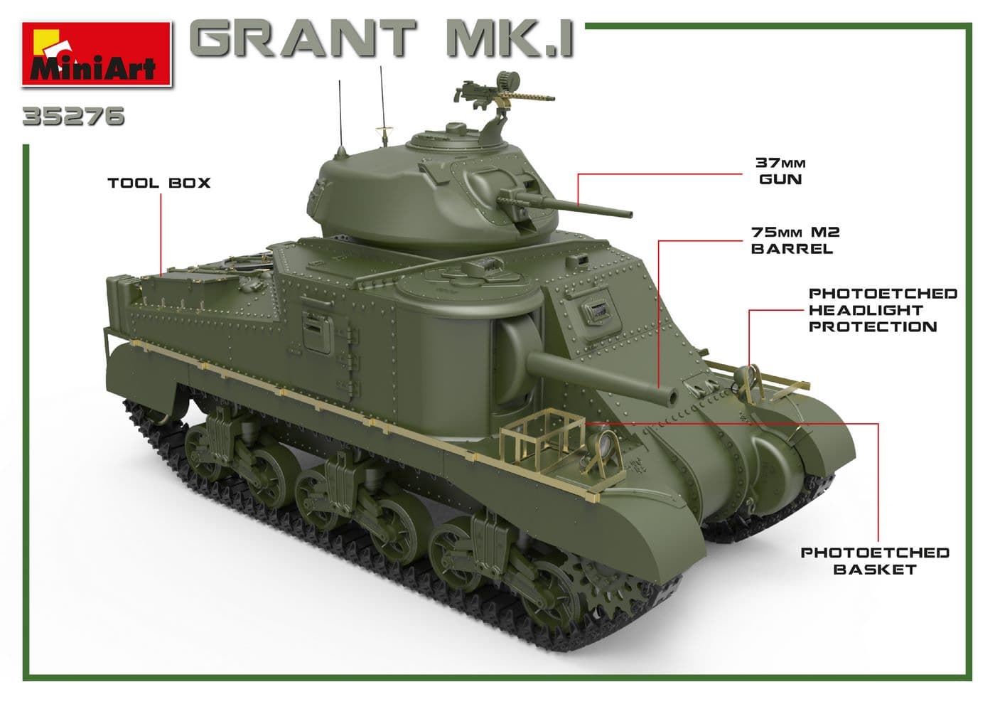 Miniart 1/35 GRANT Mk.I INTERIOR KIT (35217) - Imagen 7