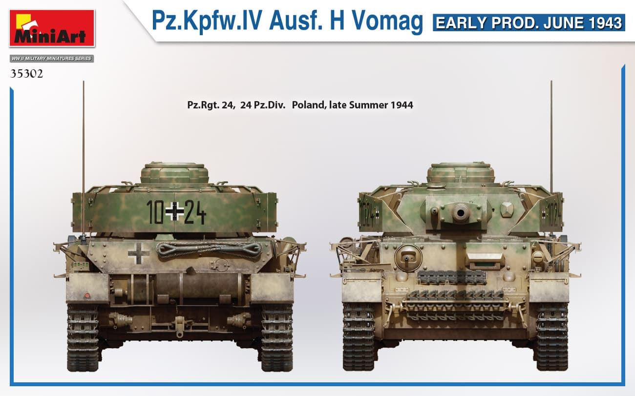 MiniArt 1/35 Pz.Kpfw.IV Ausf. H Vomag. EARLY PROD. JUNE 1943( 35302) - Imagen 12