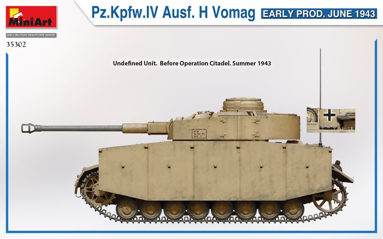 MiniArt 1/35 Pz.Kpfw.IV Ausf. H Vomag. EARLY PROD. JUNE 1943( 35302) - Imagen 3