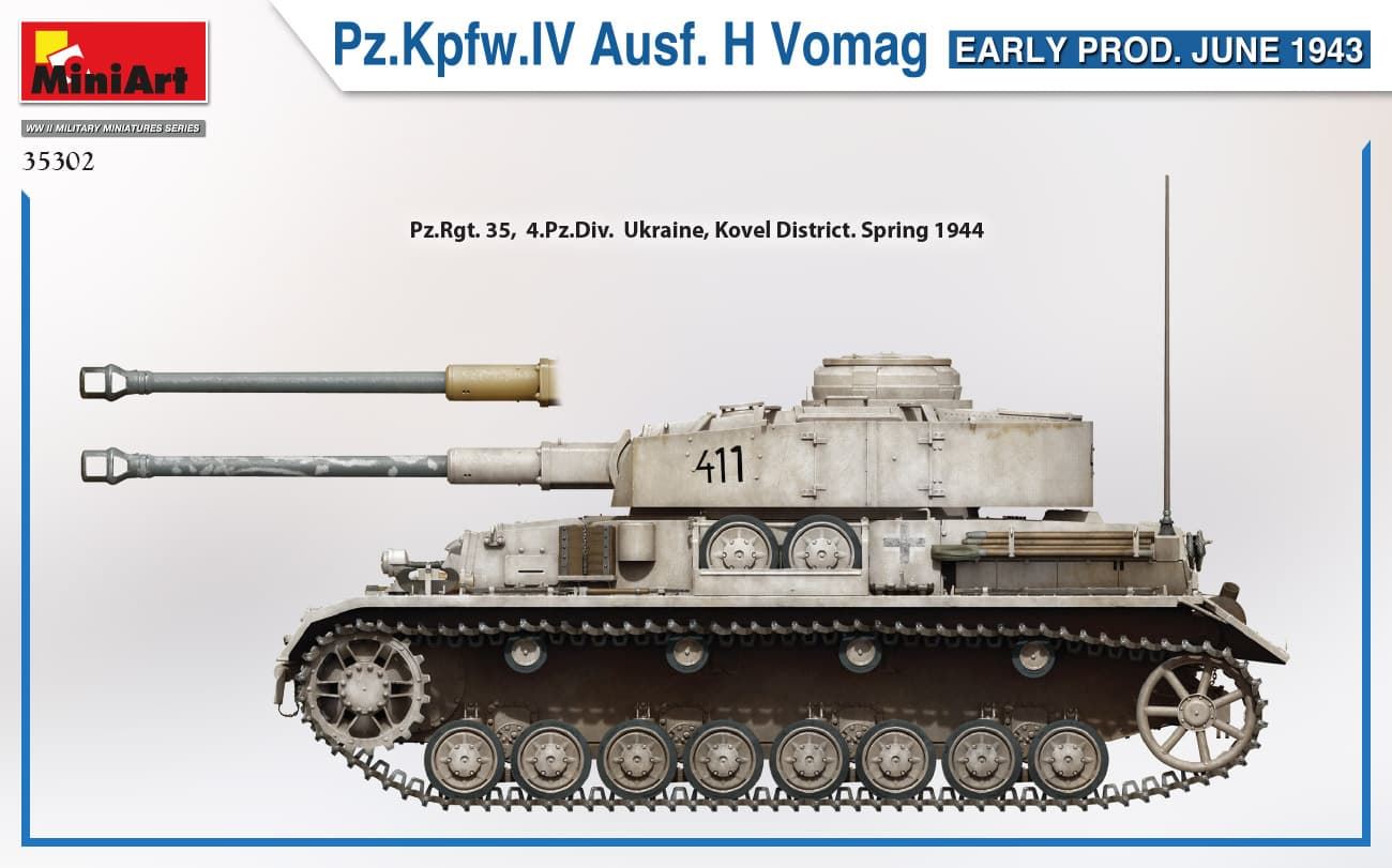 MiniArt 1/35 Pz.Kpfw.IV Ausf. H Vomag. EARLY PROD. JUNE 1943( 35302) - Imagen 7