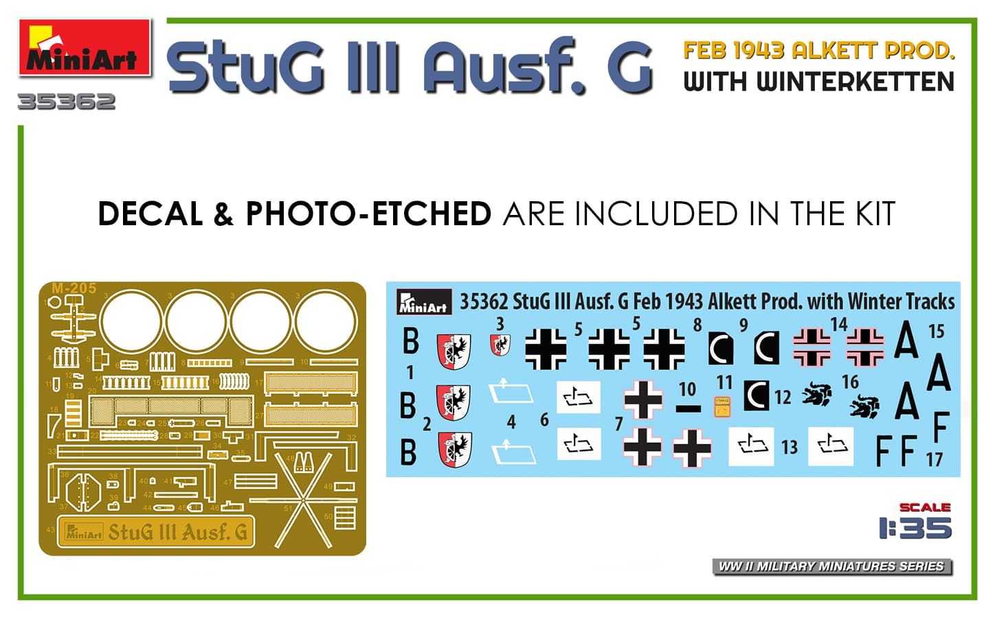 Miniart 1/35 StuG III Ausf. G FEB 1943 ALKETT PROD. WITH WINTERKETTEN (35362) - Imagen 2