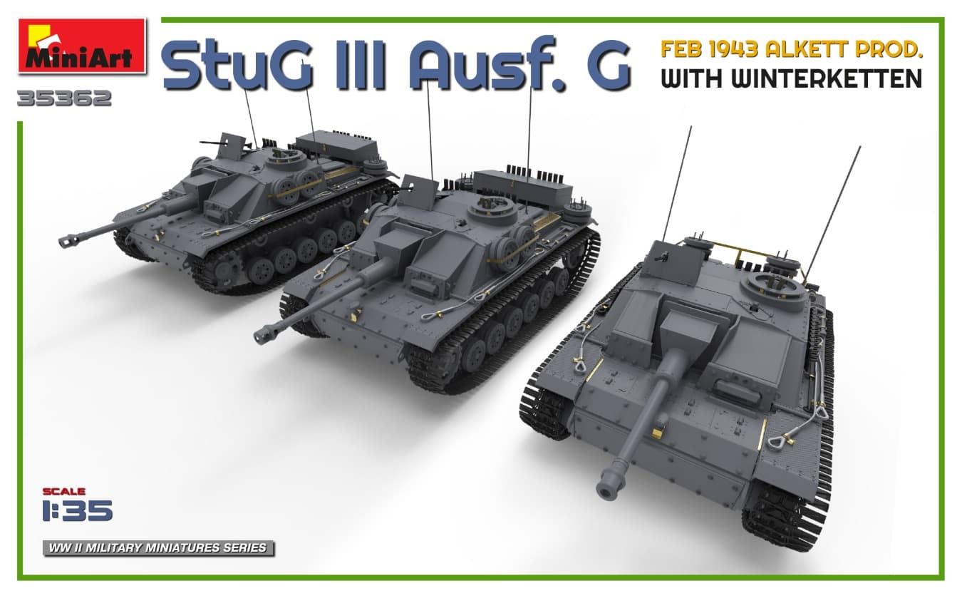 Miniart 1/35 StuG III Ausf. G FEB 1943 ALKETT PROD. WITH WINTERKETTEN (35362) - Imagen 3