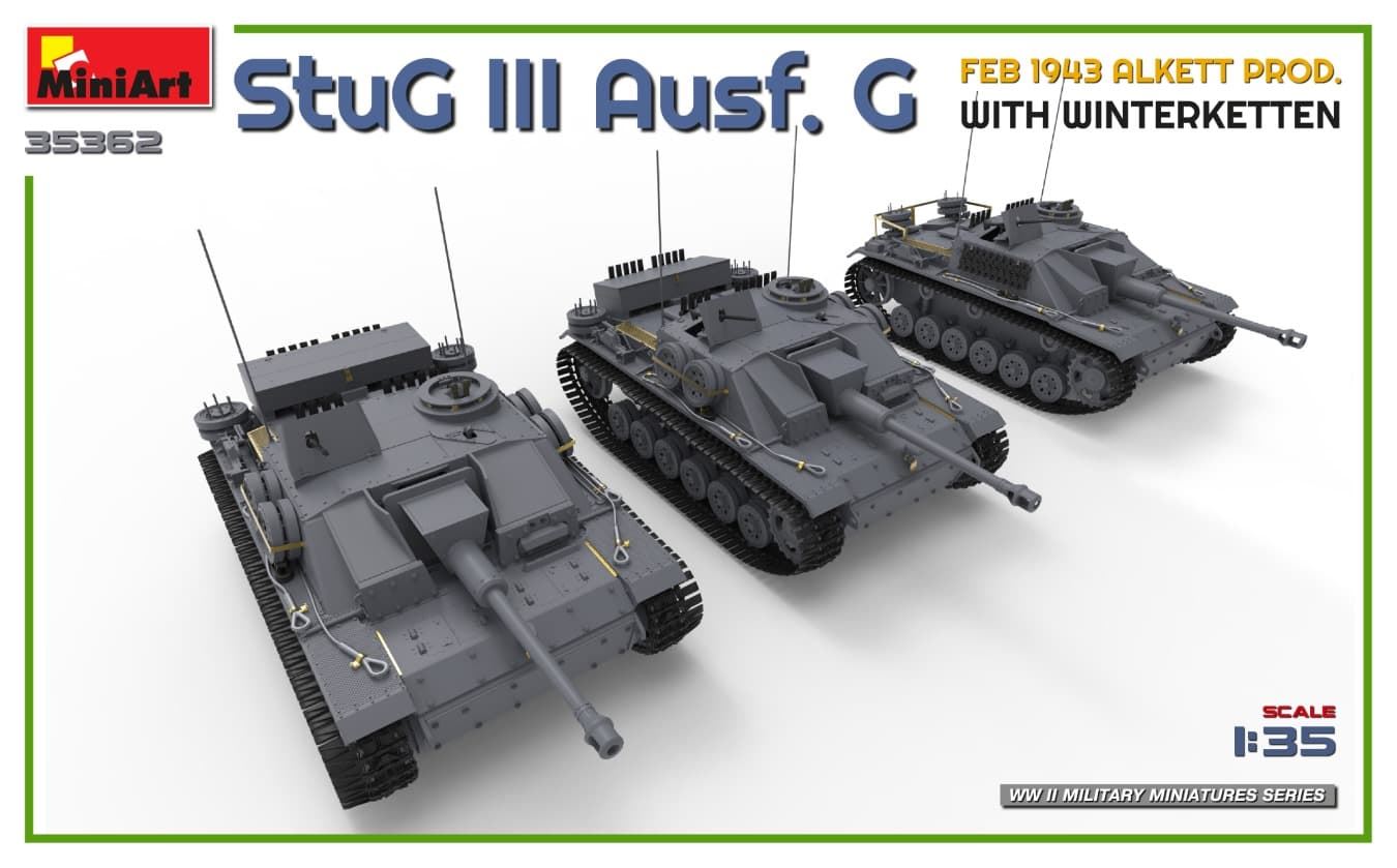 Miniart 1/35 StuG III Ausf. G FEB 1943 ALKETT PROD. WITH WINTERKETTEN (35362) - Imagen 4