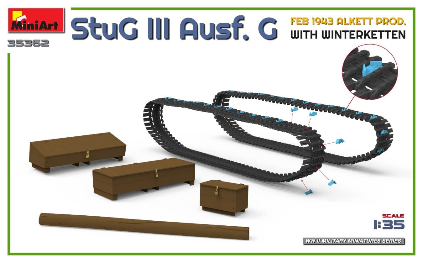 Miniart 1/35 StuG III Ausf. G FEB 1943 ALKETT PROD. WITH WINTERKETTEN (35362) - Imagen 7