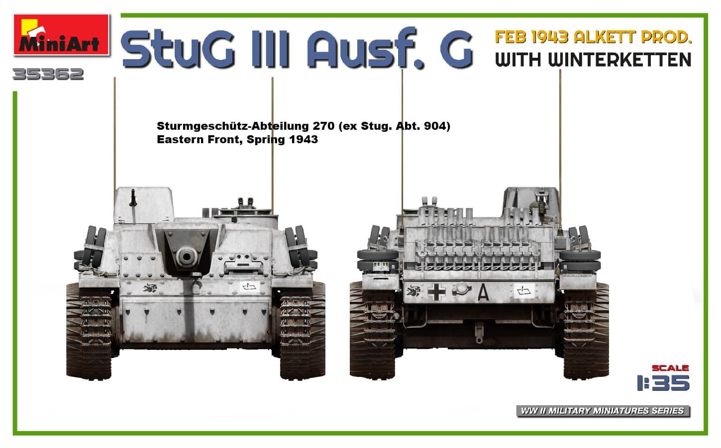 Miniart 1/35 StuG III Ausf. G FEB 1943 ALKETT PROD. WITH WINTERKETTEN (35362) - Imagen 10