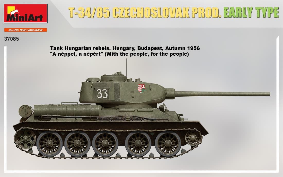 Miniart 1/35  T-34/85 CZECHOSLOVAK PROD. EARLY TYPE (37085) - Imagen 11