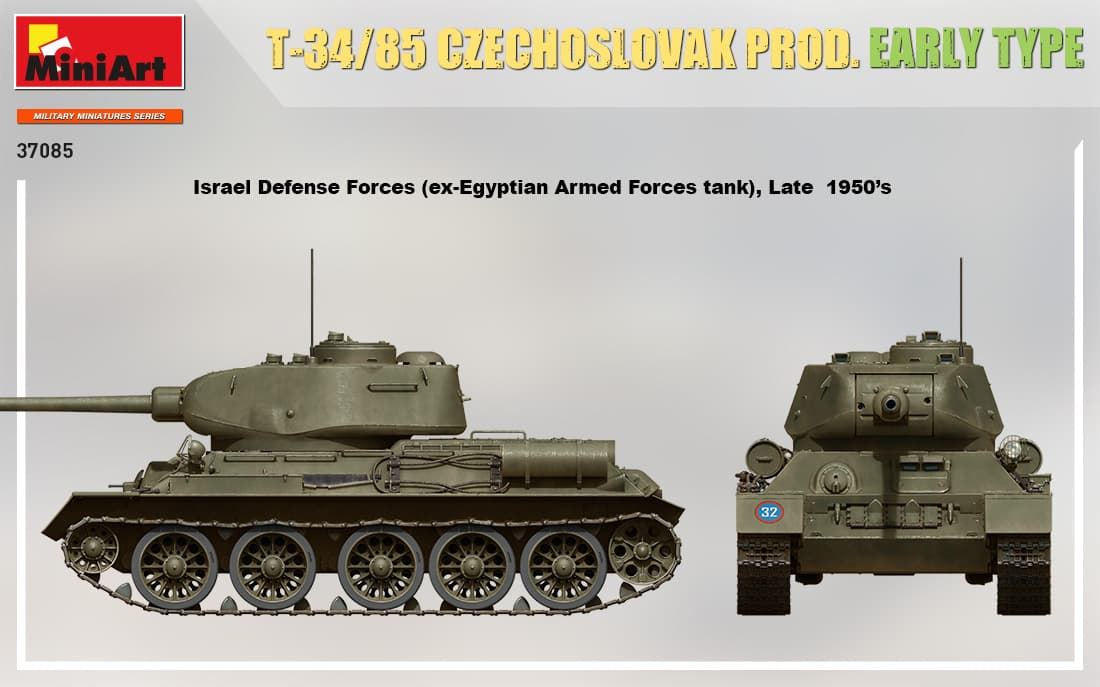 Miniart 1/35  T-34/85 CZECHOSLOVAK PROD. EARLY TYPE (37085) - Imagen 12