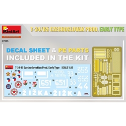 Miniart 1/35 T-34/85 CZECHOSLOVAK PROD. EARLY TYPE (37085) - Imagen 2