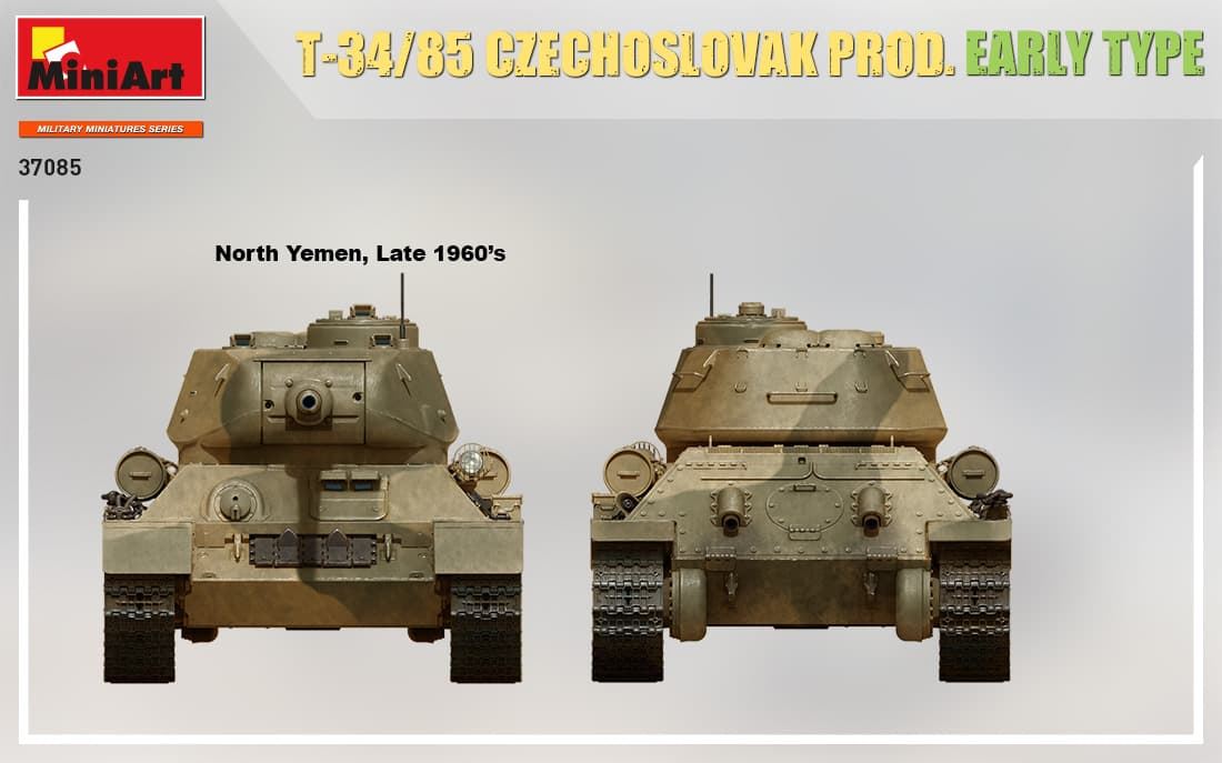 Miniart 1/35  T-34/85 CZECHOSLOVAK PROD. EARLY TYPE (37085) - Imagen 4
