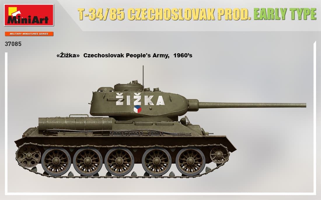 Miniart 1/35  T-34/85 CZECHOSLOVAK PROD. EARLY TYPE (37085) - Imagen 9