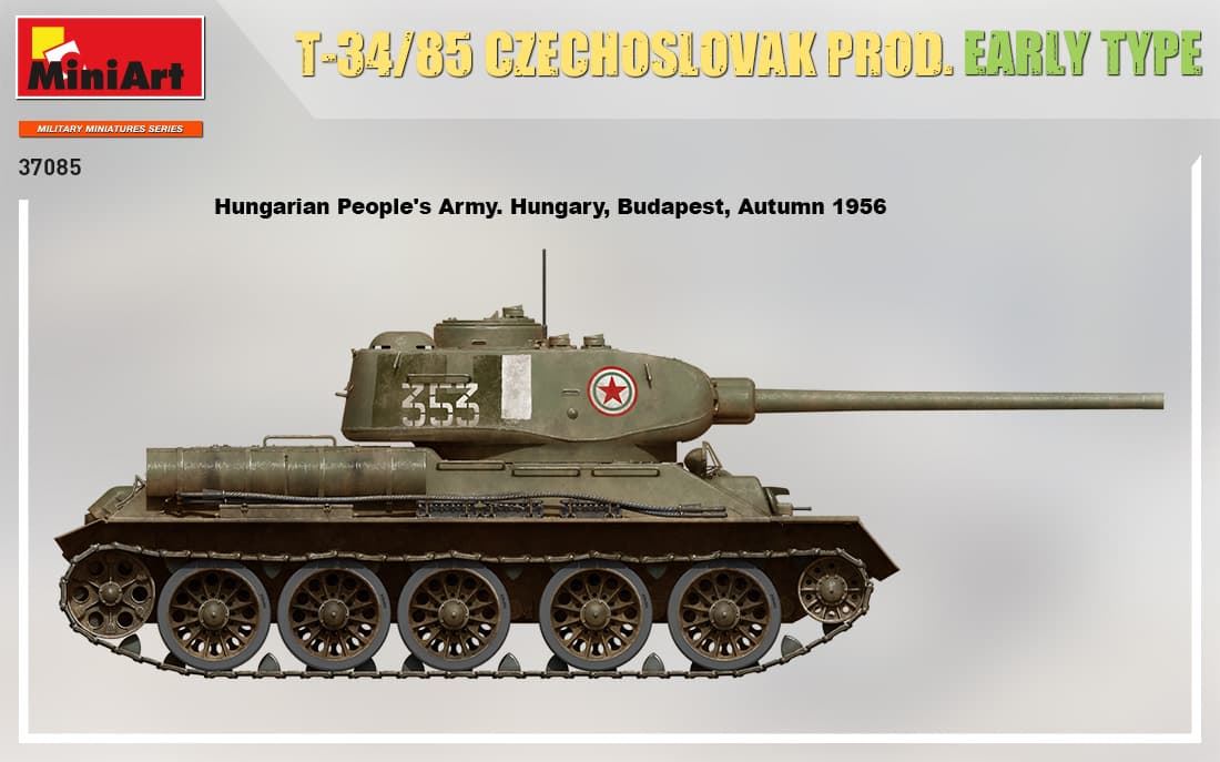 Miniart 1/35  T-34/85 CZECHOSLOVAK PROD. EARLY TYPE (37085) - Imagen 10