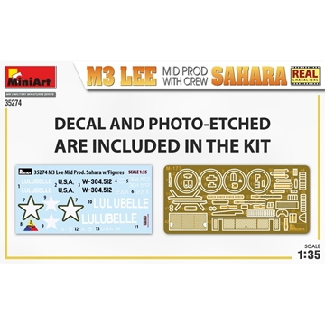 Miniart 35274 1/35 M3 LEE MID PROD. SAHARA w/CREW - Imagen 2