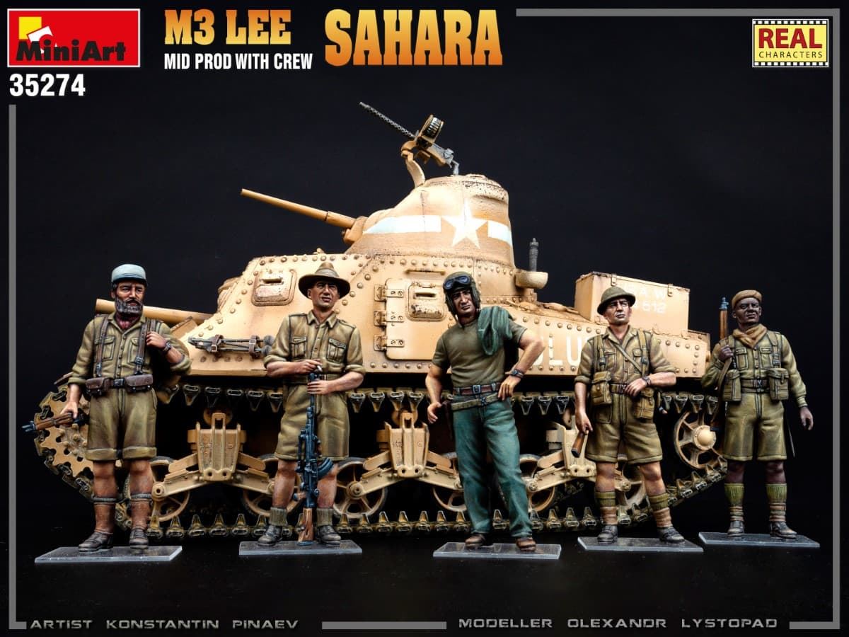 Miniart 35274 1/35 M3 LEE MID PROD. SAHARA w/CREW - Imagen 5