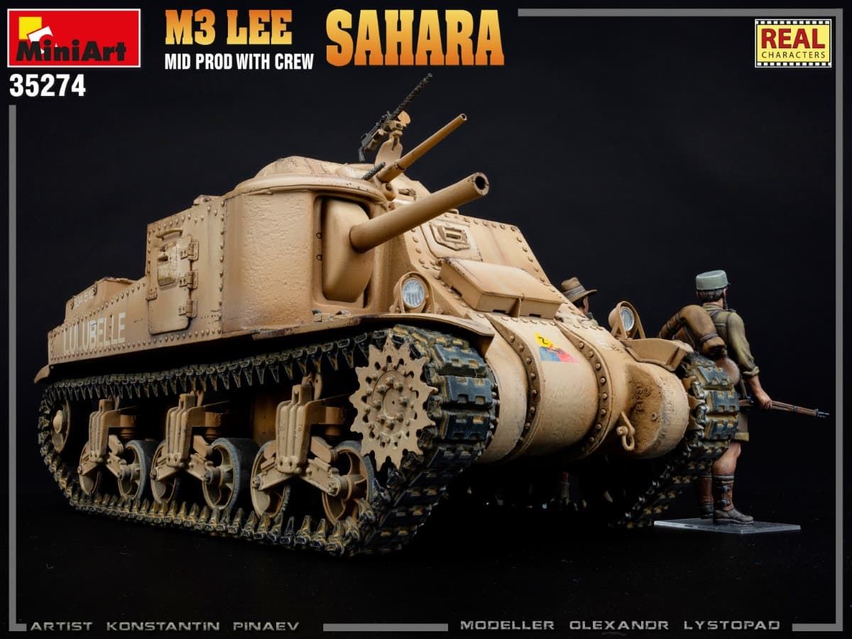Miniart 35274 1/35 M3 LEE MID PROD. SAHARA w/CREW - Imagen 6