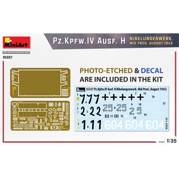 MiniArt Pz.Kpfw.IV Ausf. H NIBELUNGENWERK. MID PROD. AUGUST 1943 (35337) - Imagen 2