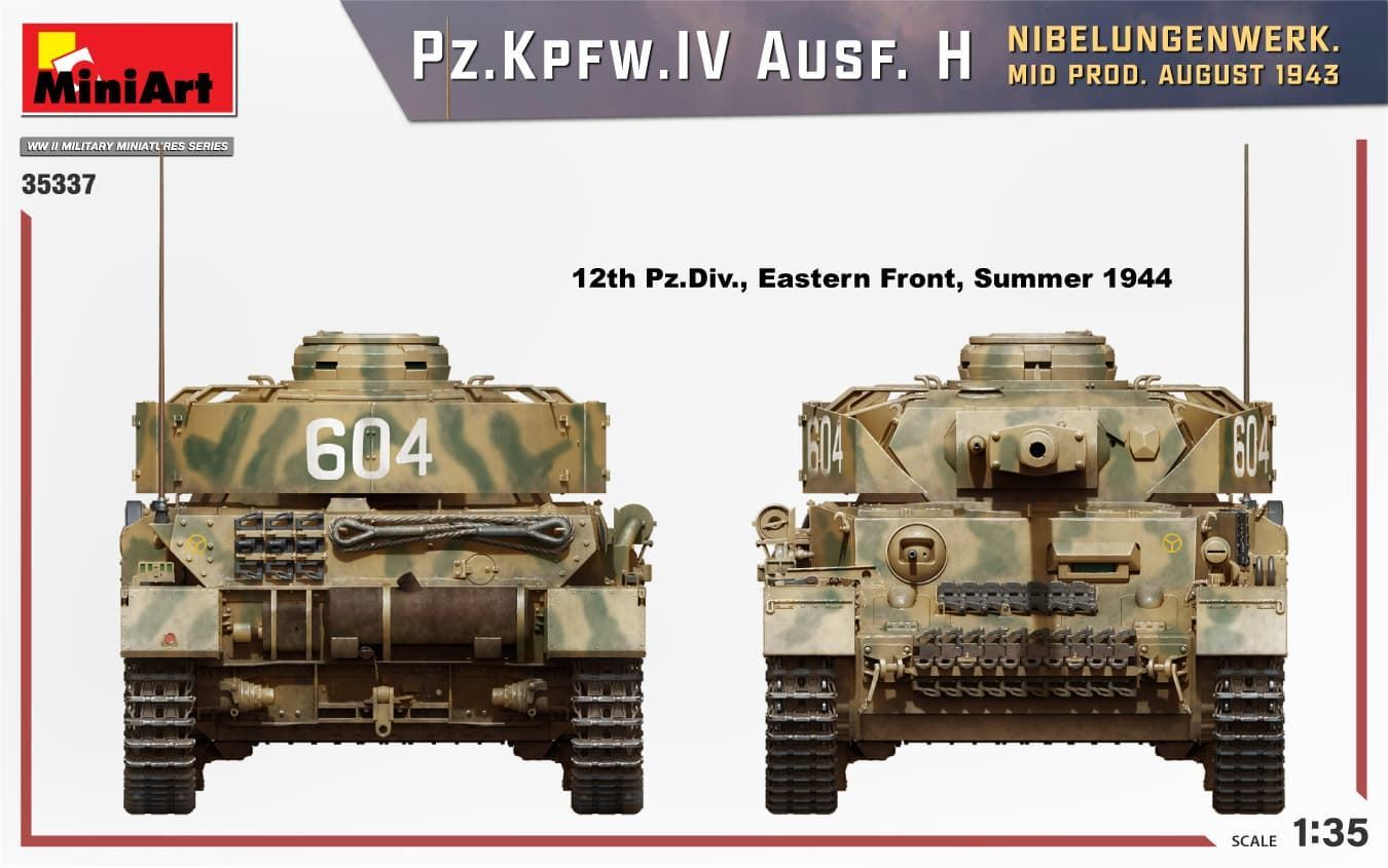 MiniArt Pz.Kpfw.IV Ausf. H NIBELUNGENWERK. MID PROD. AUGUST 1943 (35337) - Imagen 4