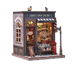 Miniature House Barbería "John's Hair Salon" con 210 piezas. - Imagen 2