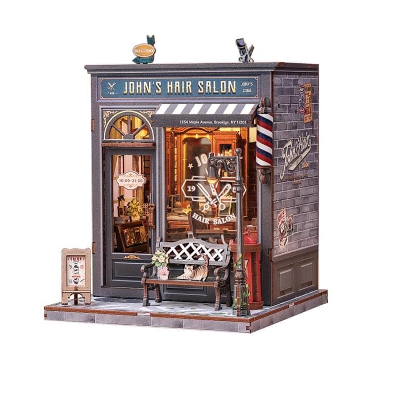 Miniature House Barbería "John's Hair Salon" con 210 piezas. - Imagen 3
