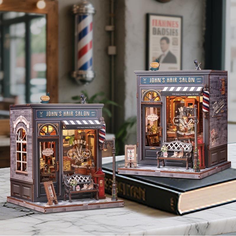 Miniature House Barbería "John's Hair Salon" con 210 piezas. - Imagen 4