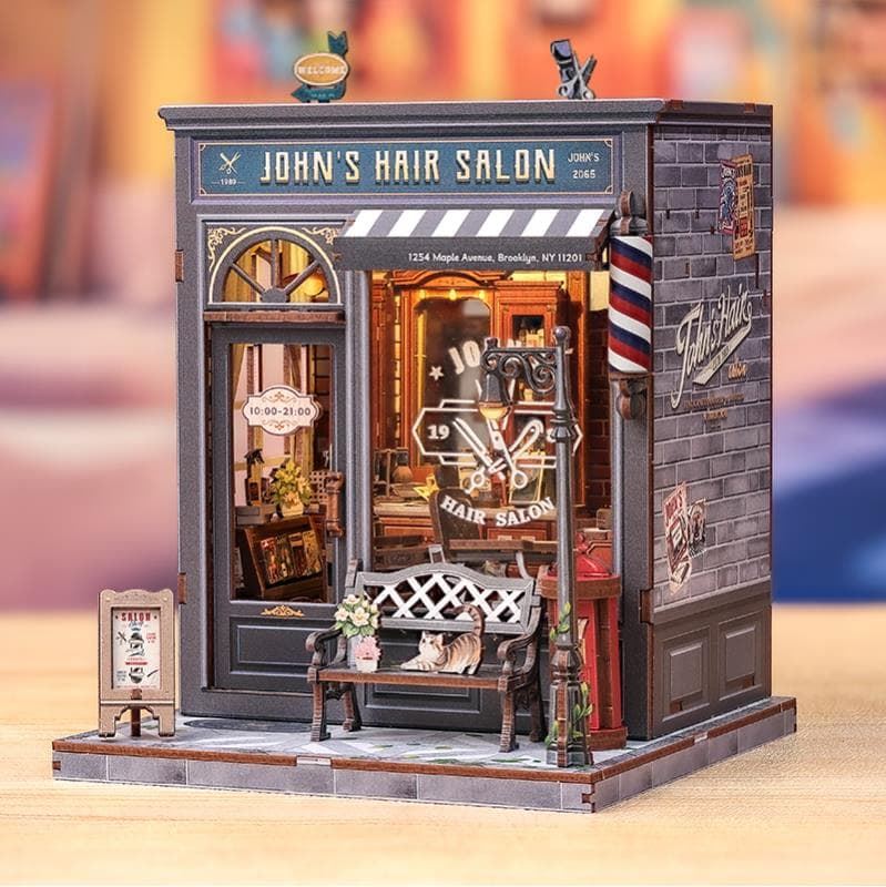 Miniature House Barbería "John's Hair Salon" con 210 piezas. - Imagen 6