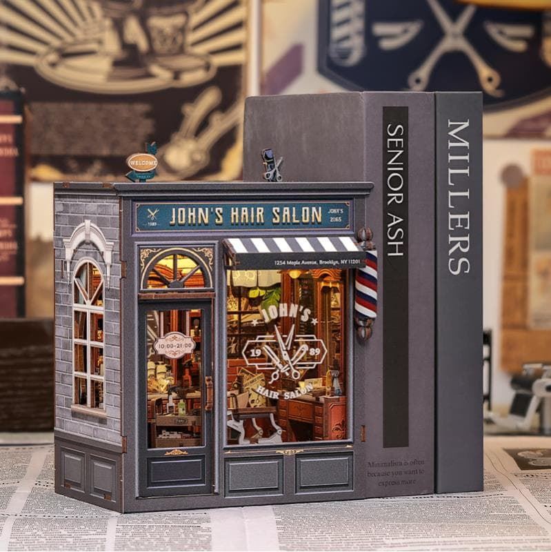 Miniature House Barbería "John's Hair Salon" con 210 piezas. - Imagen 7