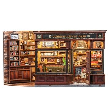Miniature House Cafetería "Corner Coffee Shop" con 294 pieza - Imagen 1