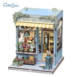 Miniature House Florístería "Anna's Blue Blossom" con 255 piezas - Imagen 1